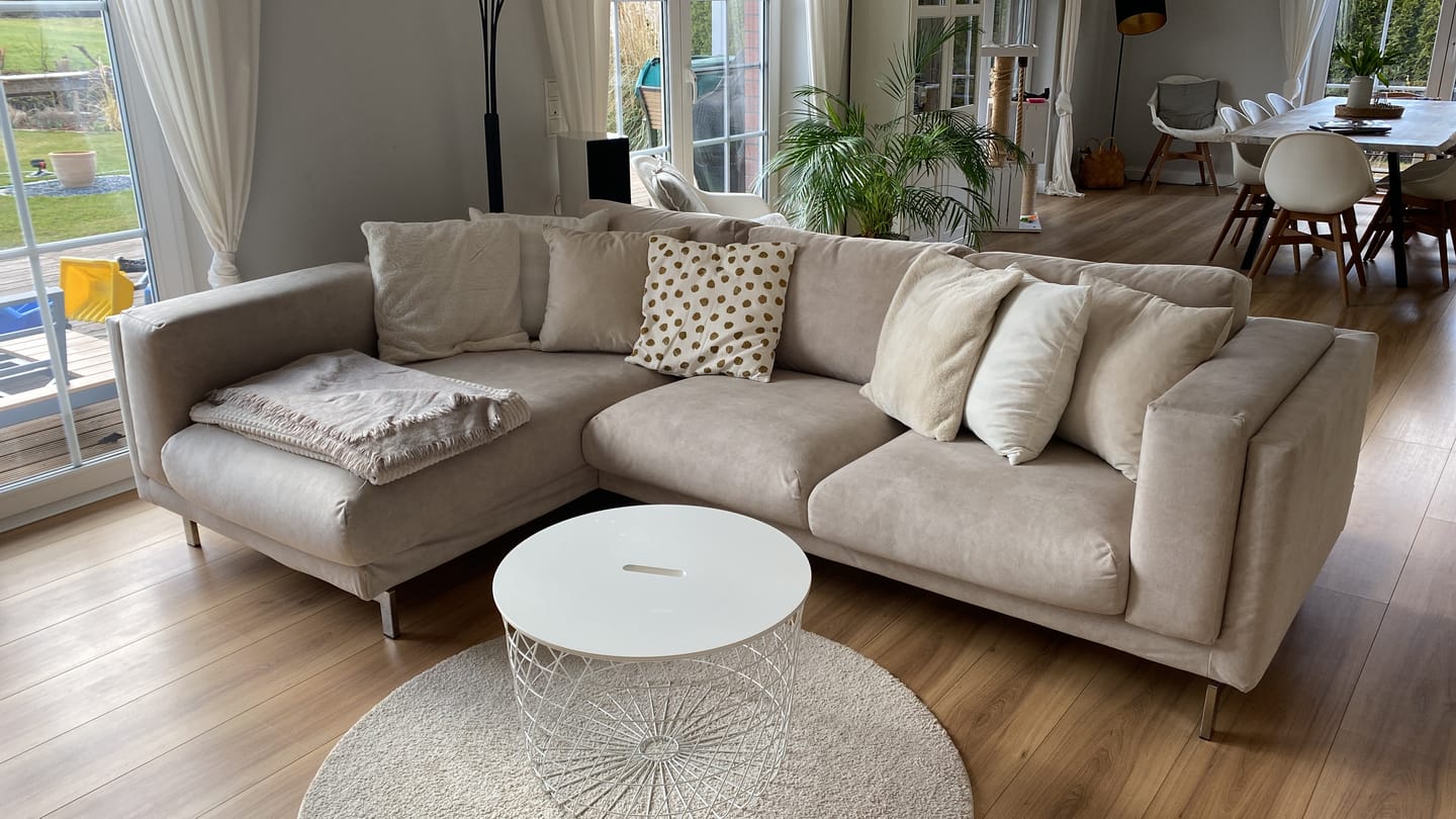 Customer photo review of NOCKEBY 2 Seat IKEA Sofa With Chaise Longue Left Cover