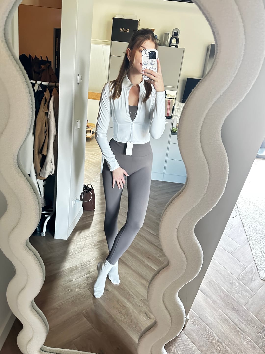 Customer photo review of White Soft Zip Jacket