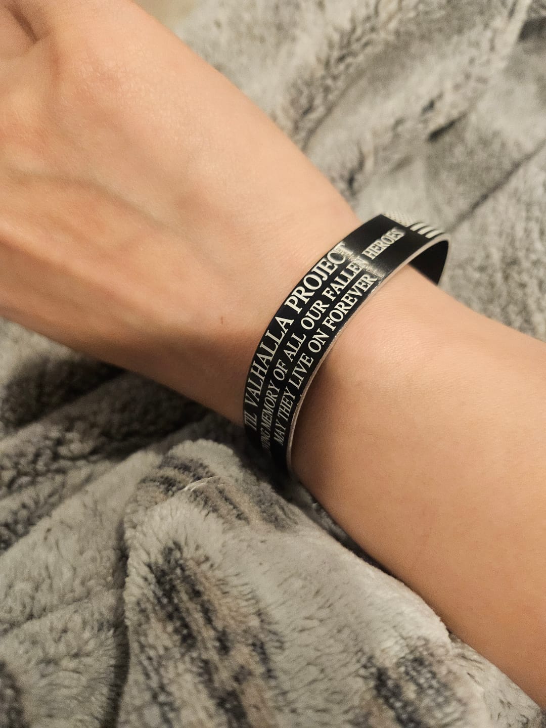 Customer photo review of Honor Our Fallen Heroes Memorial Bracelet