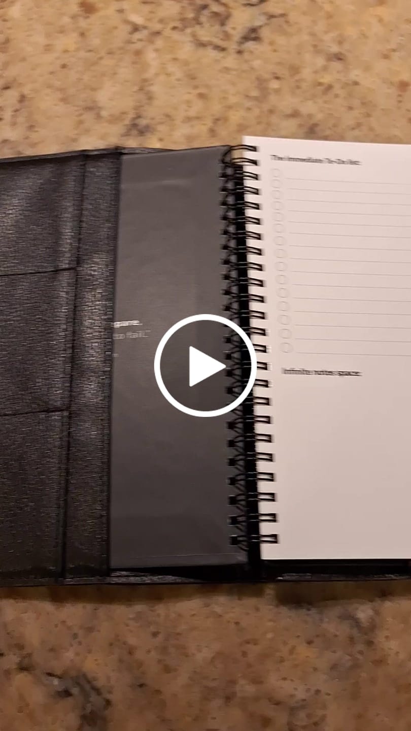 Customer video review of Black Leather Notebook Cover