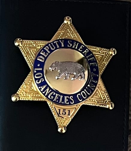Customer photo review of LASD Los Angeles County Deputy Sheriff Badge Customizable Rank and Number