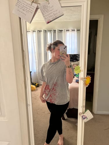 Customer photo review of 2-SIDED CHOSO VINTAGE OVERSIZE TEE