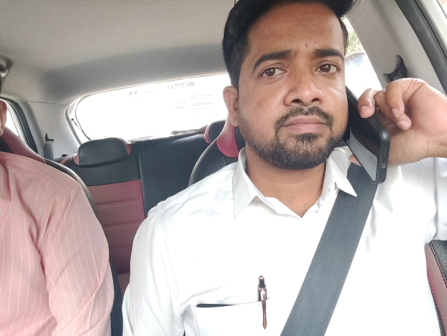 Customer photo review of Snow Field - 100% Cotton Formal White Shirt For Men | Uathayam
