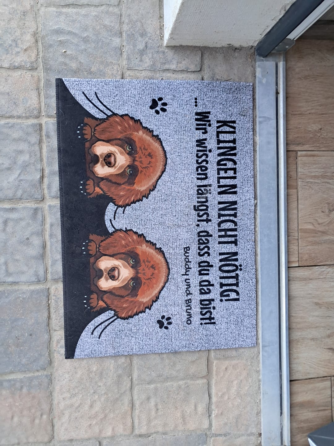Customer photo review of Klingeln nicht nötig - Individuelle Fußmatte