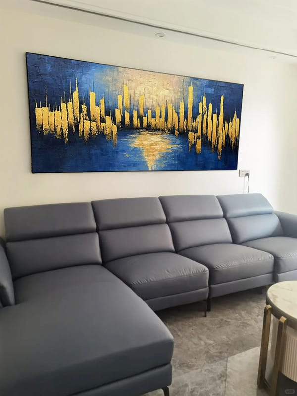 Customer photo review of Abstract Textured Painting Canvas #AT069