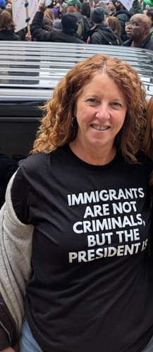 Customer photo review of Immigrants Premium Unisex T-Shirt