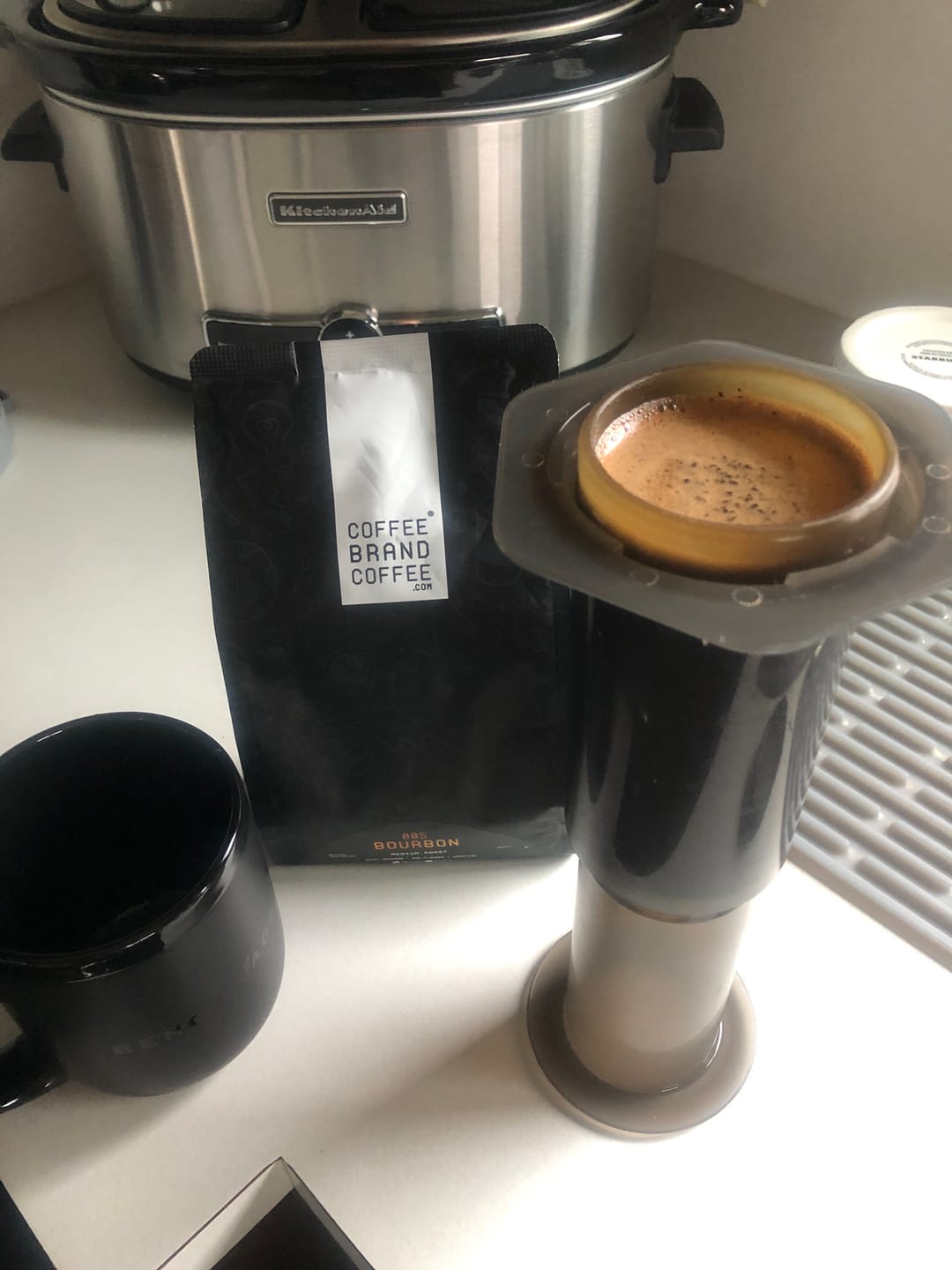 Customer photo review of Bourbon Flavored Coffee