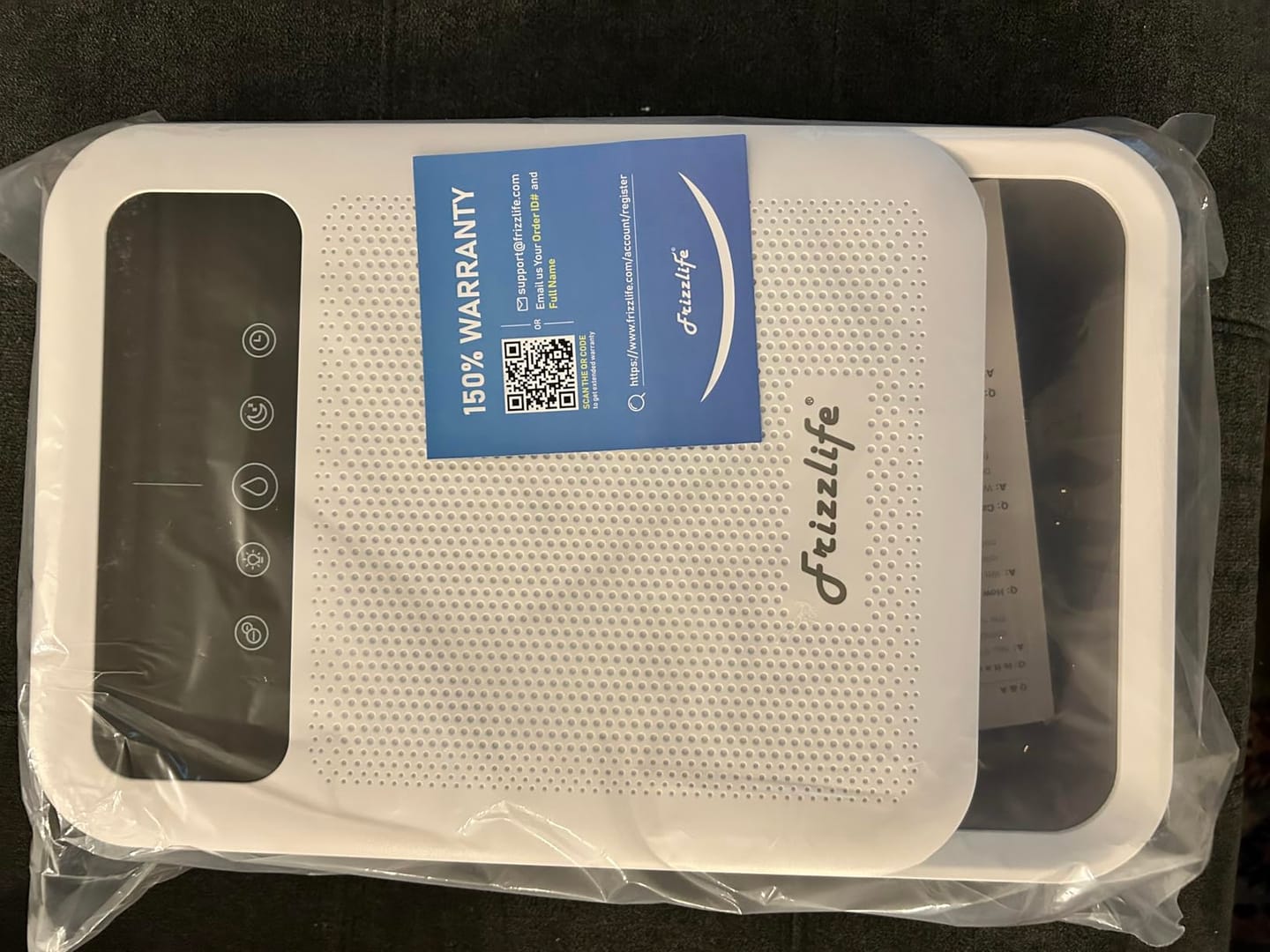 Customer photo review of Frizzlife Dehumidifier With Air Purifier, 135oz Water Tank,DH80