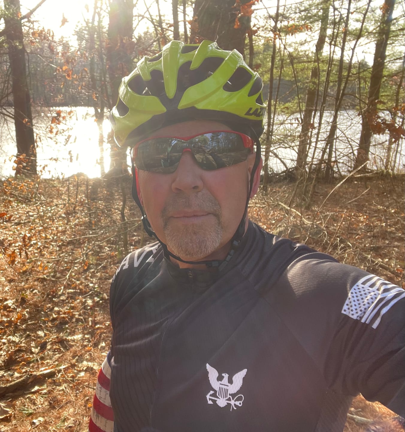 Customer photo review of Navy Black Short Sleeve Cycling Jersey