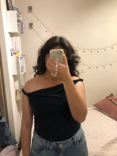 Customer photo review of TOP AMIE AZUL MARINO