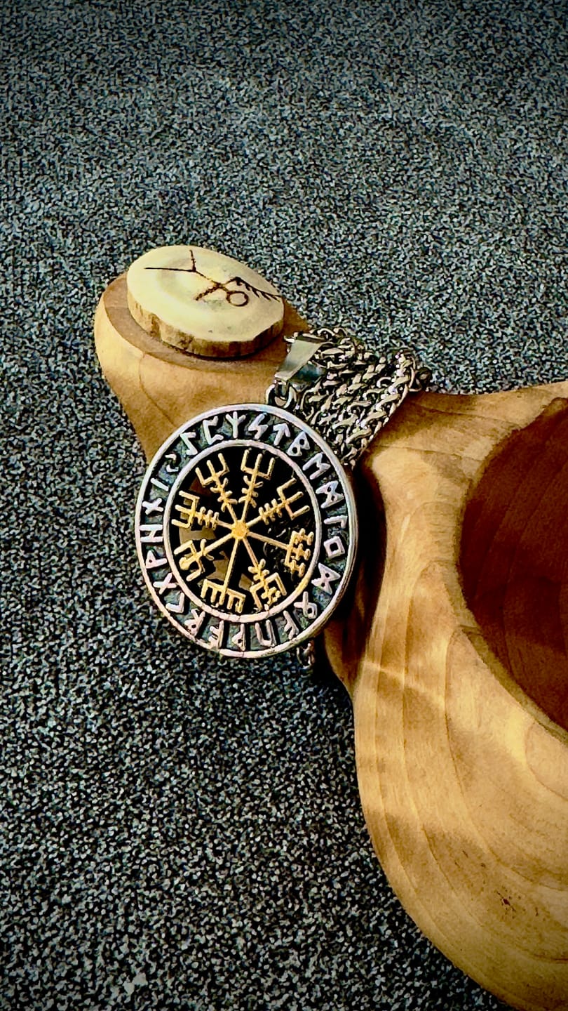 Customer photo review of Vegvísir Necklace – The Viking Compass of Protection