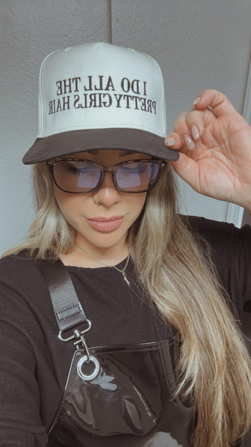 Customer photo review of I do all the pretty girls hair - Trucker Hat