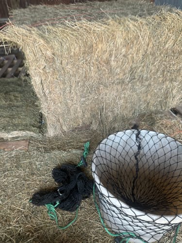 Customer photo review of Hay Chix® Half Bale Net