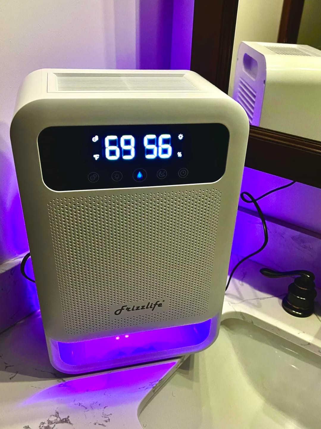 Customer photo review of Frizzlife Dehumidifier With Air Purifier, 135oz Water Tank,DH80