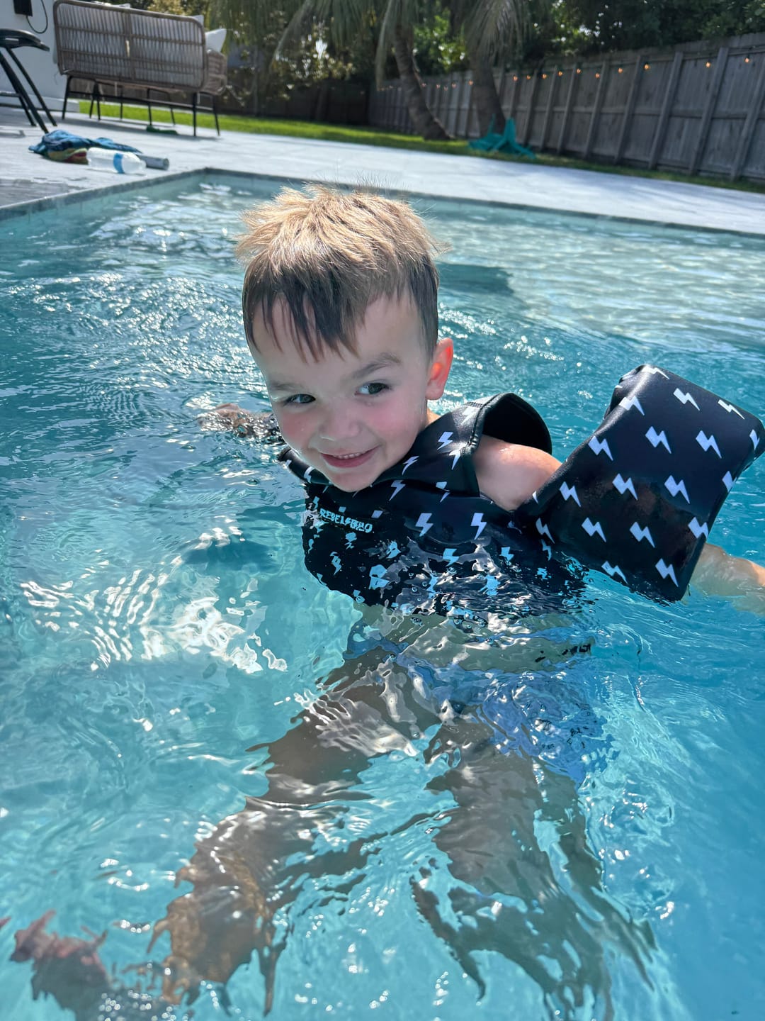 Customer photo review of Neoprene Kids Arm Float in Jagger