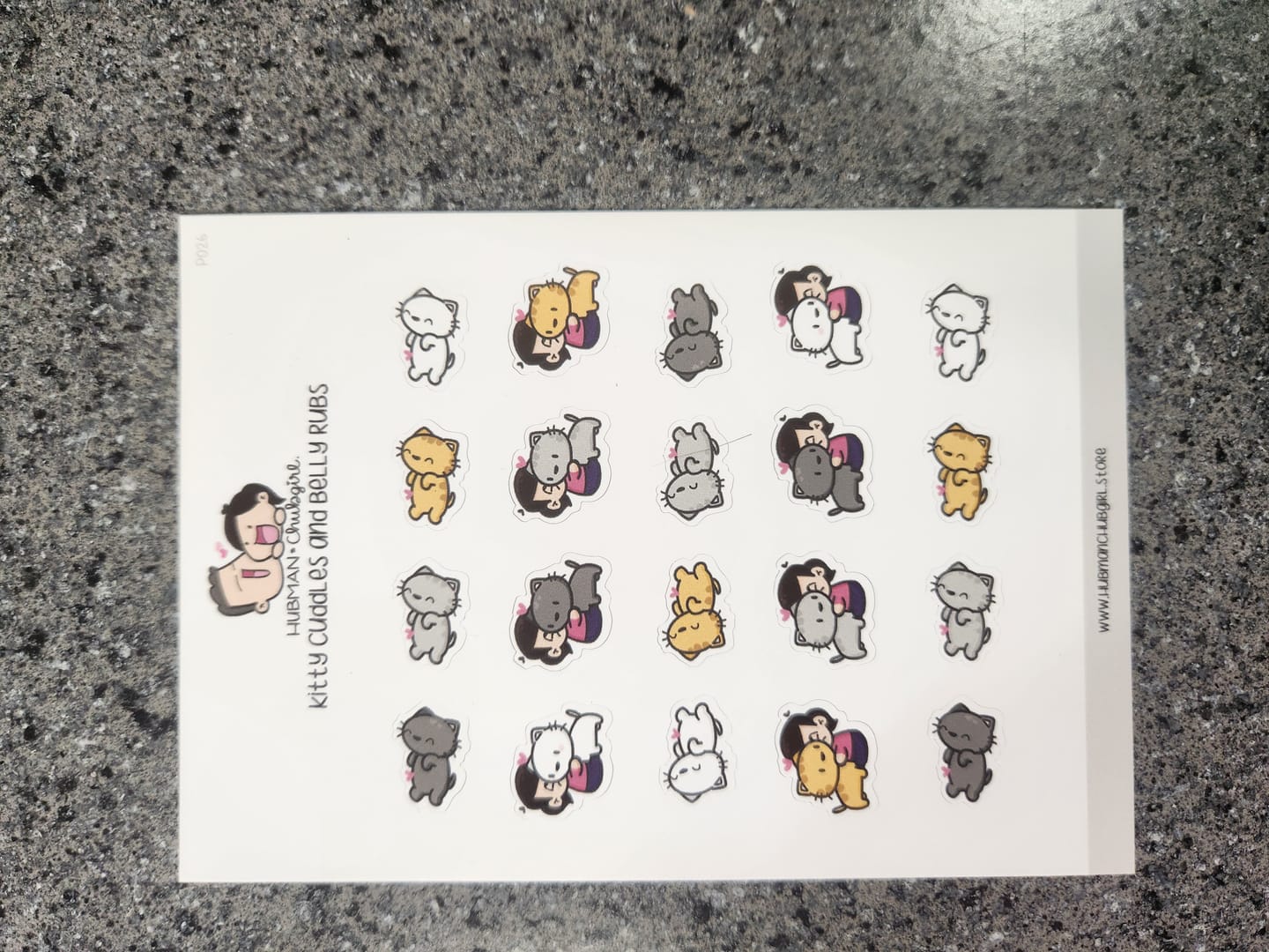 Customer photo review of Kitty Cuddles and Belly Rubs Planner Stickers