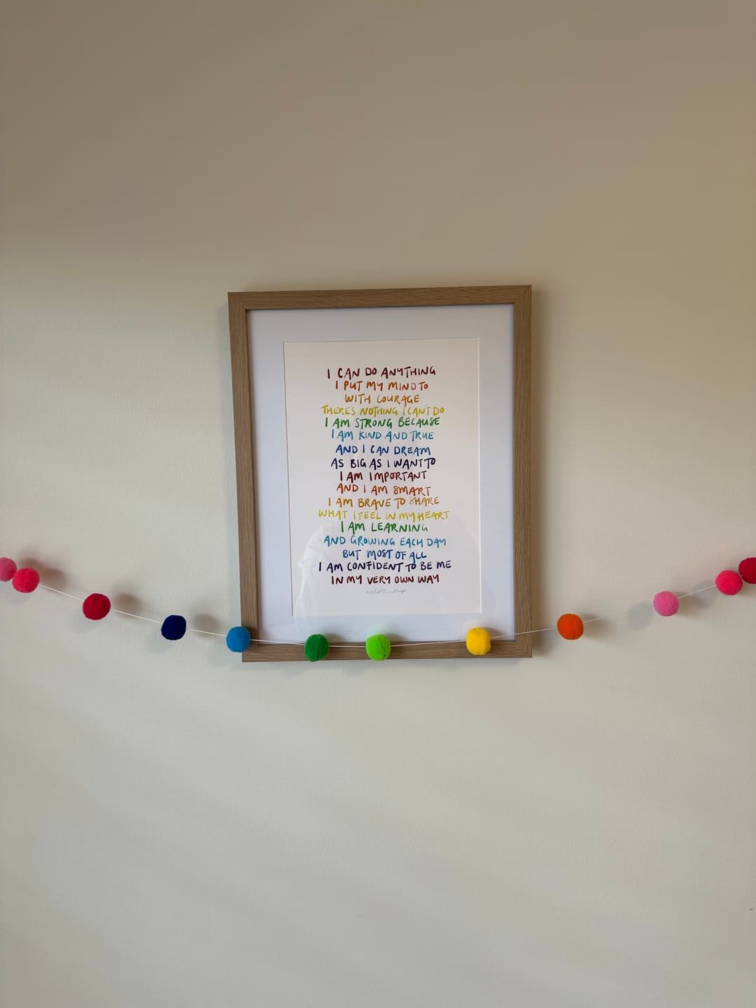 Customer photo review of 'I Can Do Anything' Rainbow Instant PDF Download