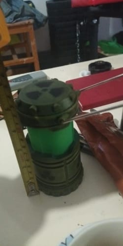 Customer photo review of Nuclear Reactor Lantern Night Light – Industrial Sci-Fi Aesthetic