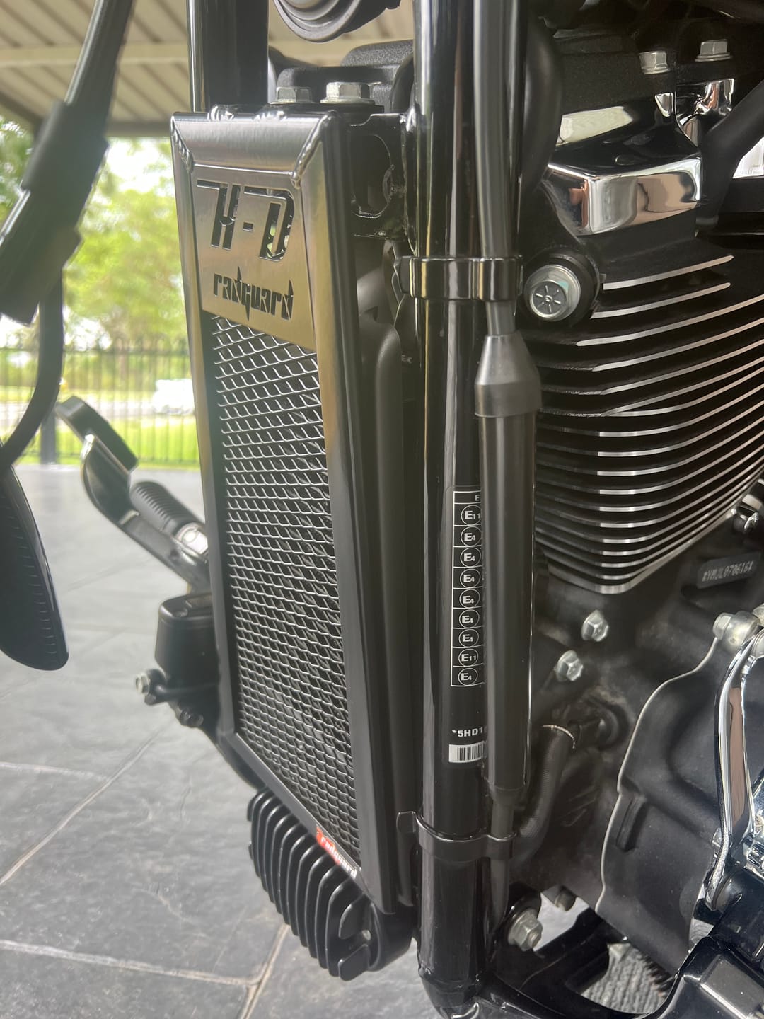 Customer photo review of Harley Davidson Softail Range 2018-2024 Oil Cooler Guard
