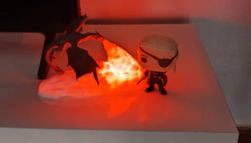 Customer photo review of Fire-Breathing Dragon LED Night Light - Perfect Gift for Kids and Girls