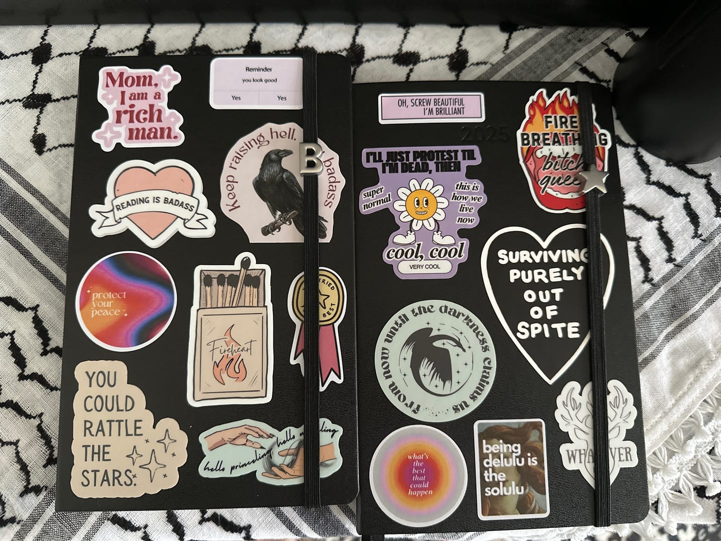 Customer photo review of reading is badass sticker