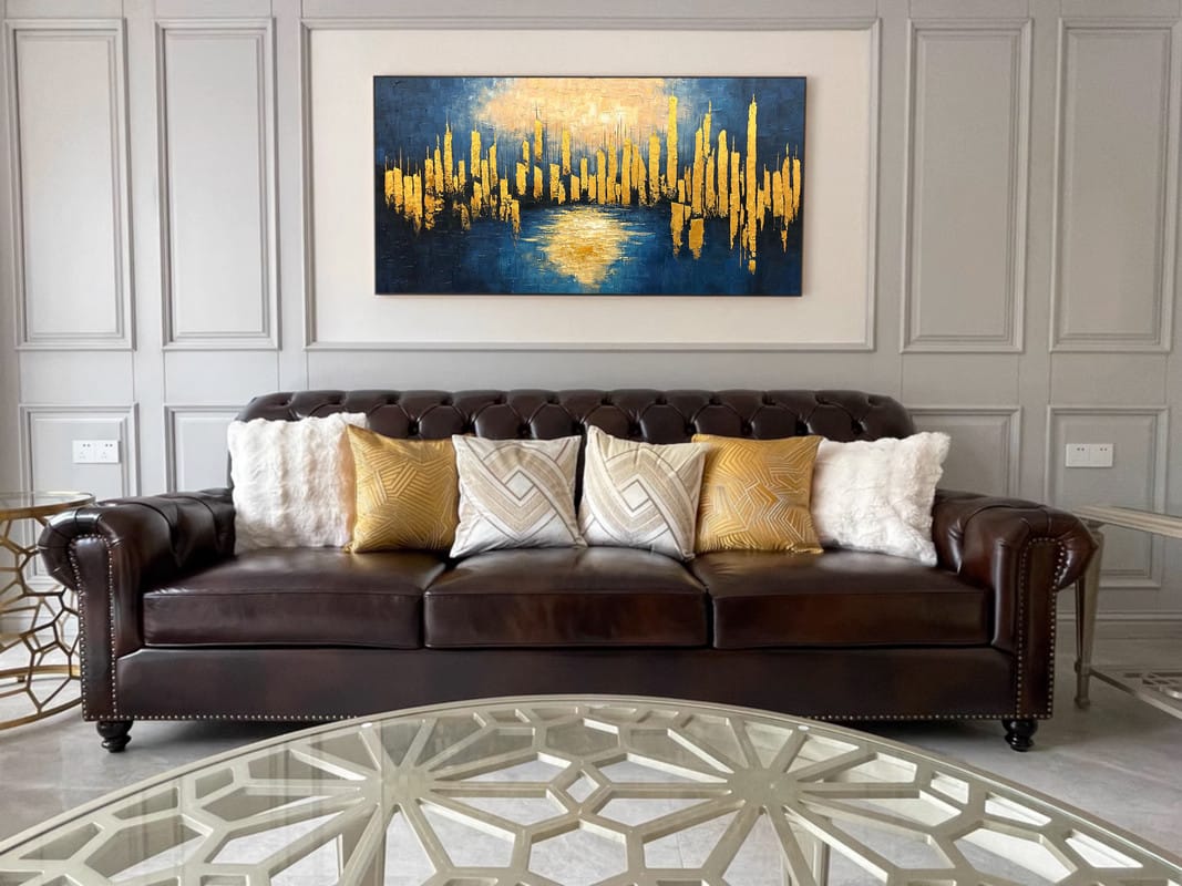 Customer photo review of Abstract Textured Painting Canvas #AT069