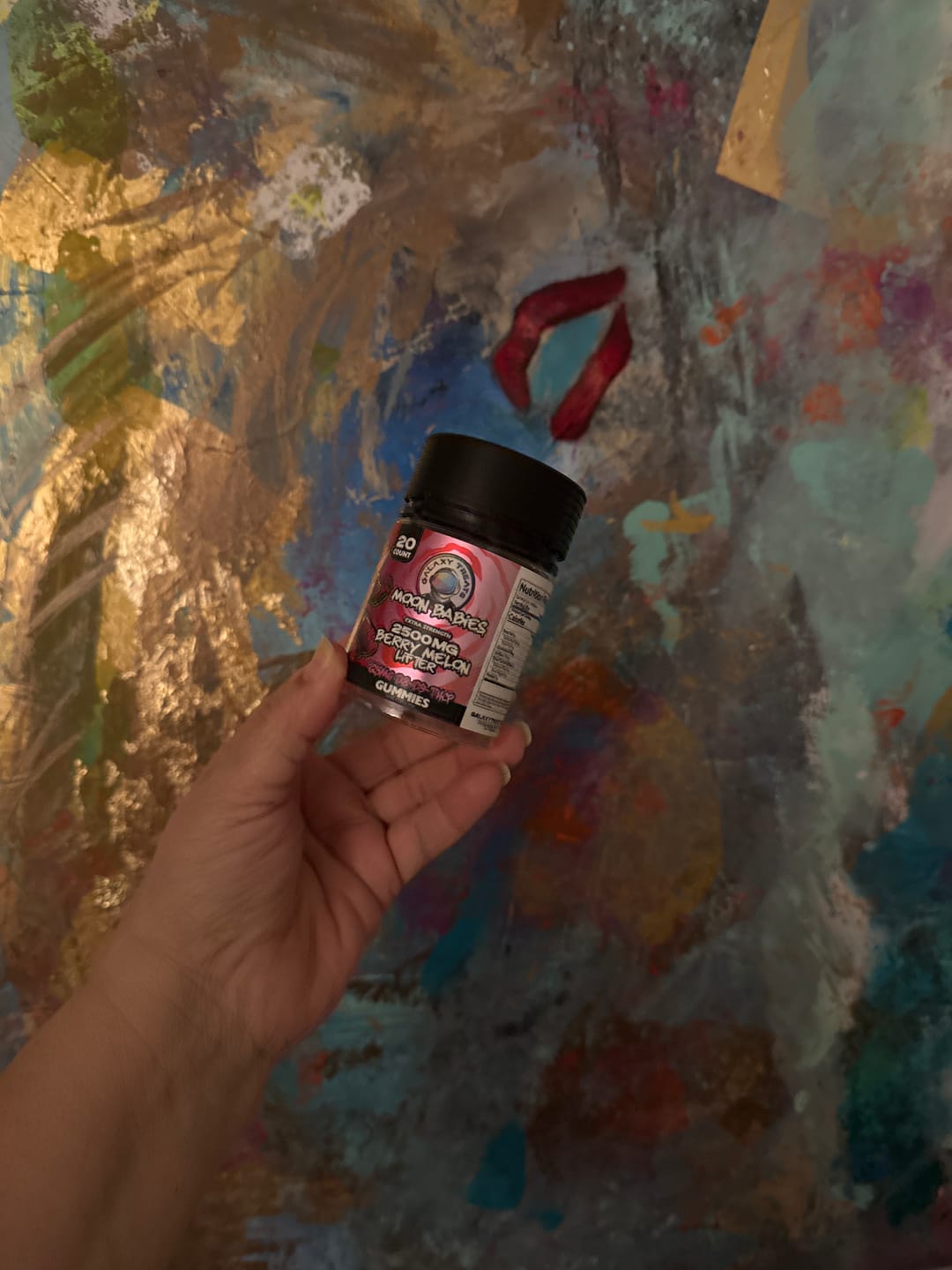 Customer photo review of Berry Melon Lifter D8 D9 THCP Extra Strength Gummies