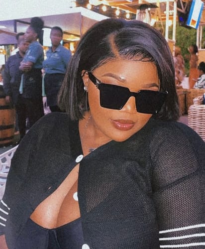 Customer photo review of Brazilian Double Drawn Lace Frontal wig