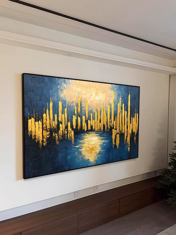 Customer photo review of Abstract Textured Painting Canvas #AT069