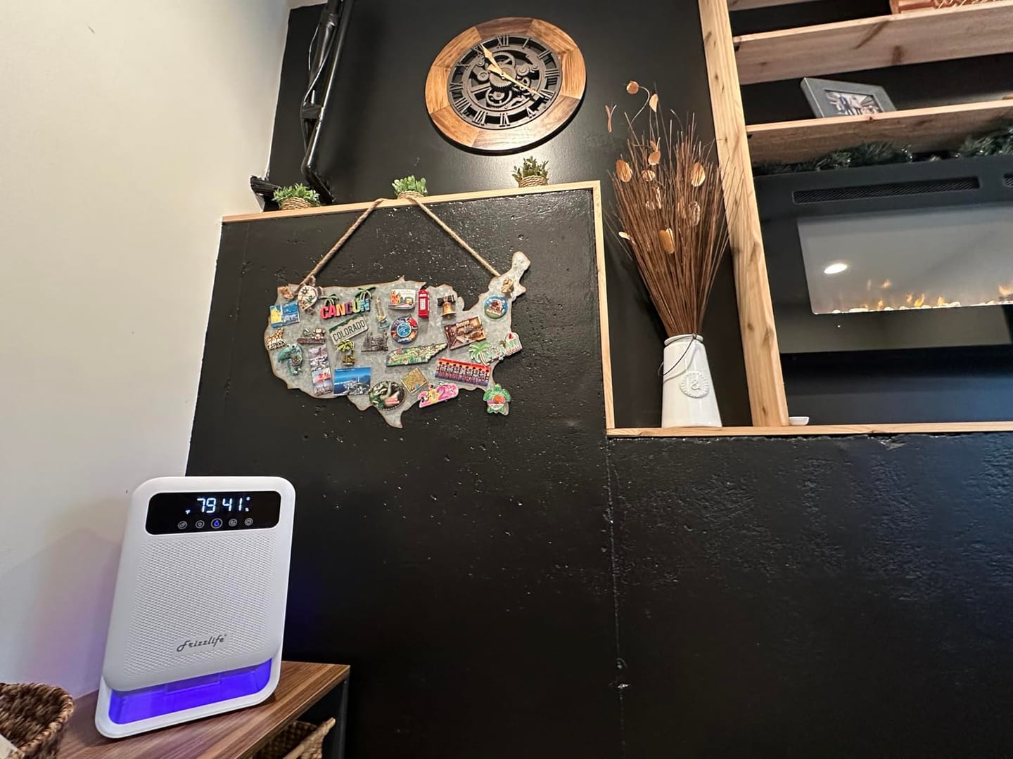 Customer photo review of Frizzlife Dehumidifier With Air Purifier, 135oz Water Tank,DH80