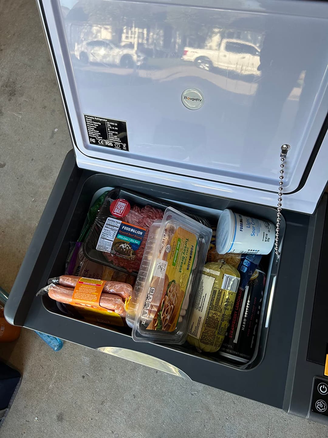 Customer photo review of BougeRV CRPRO30 30L 12V Portable Car Fridge Freezer
