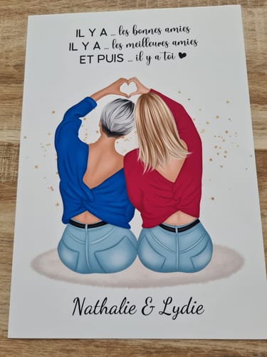 Customer photo review of Affiche Personnalisée - Meilleures Amies