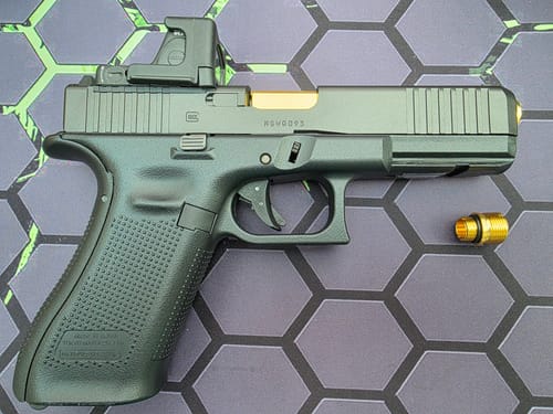 Customer photo review of Nine Ball Tokyo Marui G17 Gen 5 MOS GBB Non Recoil 2 WAY Outer Barrel - Gold
