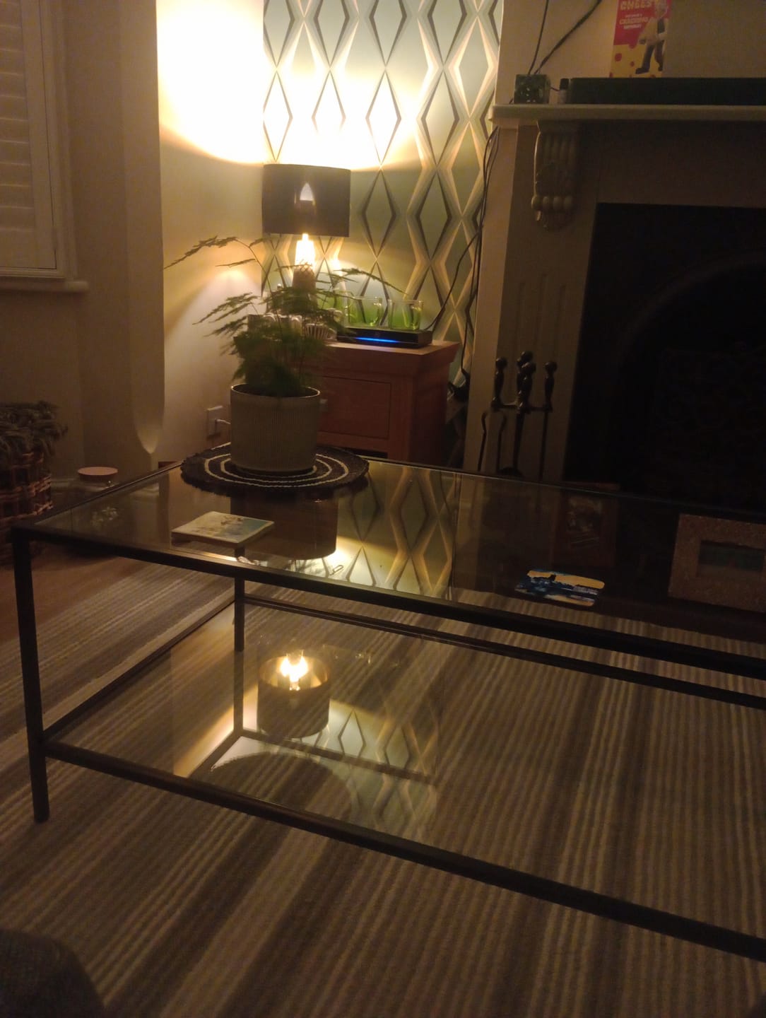 Customer photo review of Madison Glass Metal Coffee Table - Black