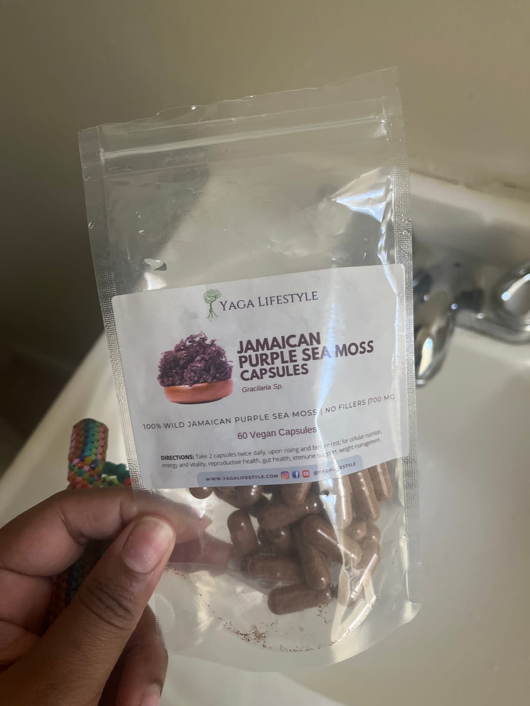 Customer photo review of Jamaican Purple Sea Moss Capsules | 60 Vegan Capsules