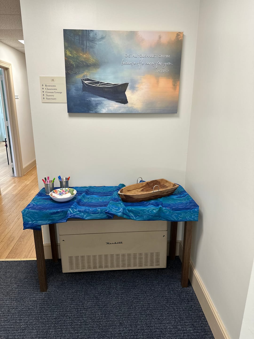 Customer photo review of 1 Peter 5:7 Cast All Your Anxiety on Him Wall Art Canvas
