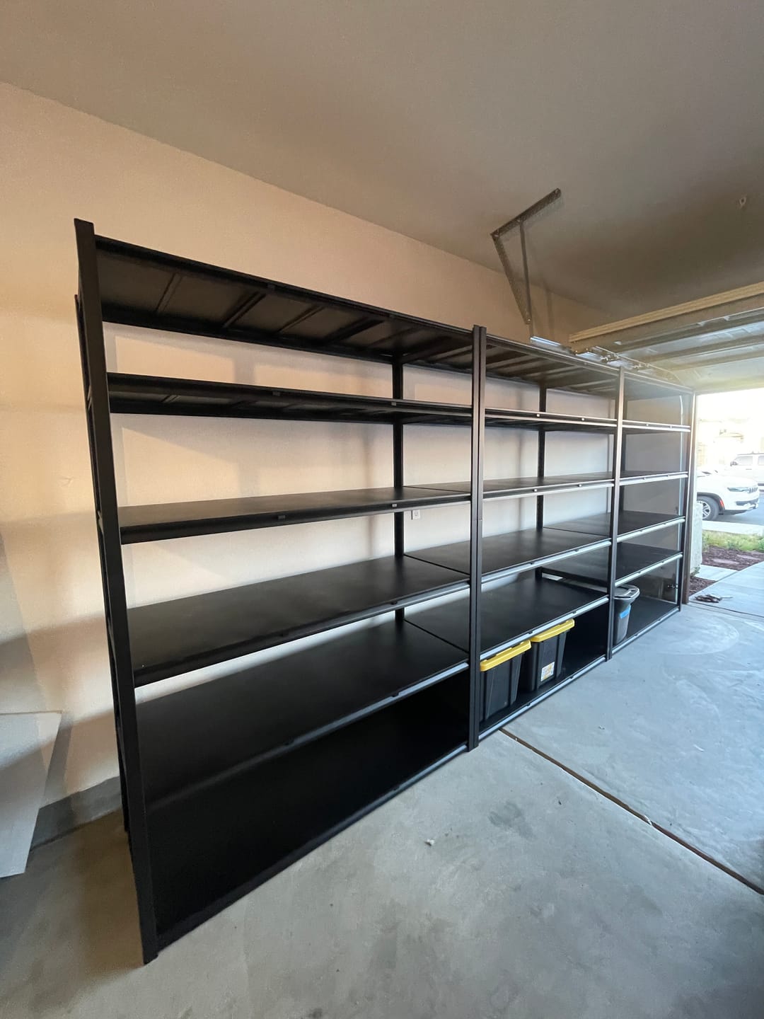 Customer photo review of REIBII 6-tier 3500LBS Heavy Duty Garage Shelving, Adjustable Metal Shelving,Industrial Storage Shelves for Garage,Warehouse, Basement