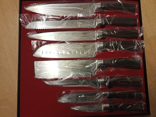 Customer photo review of Juego de cuchillos Premium (+ Bloque de cuchillos GRATIS y Afilador)
