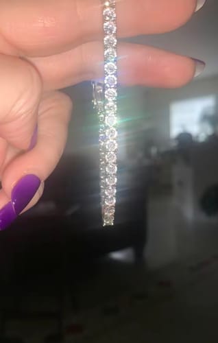 Customer photo review of Tennis Bracelet for Women Men D Color VVS Round Cut 4mm Bracelets
