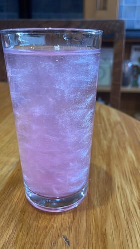 Customer photo review of Glitter Pink Shimmer for Drinks