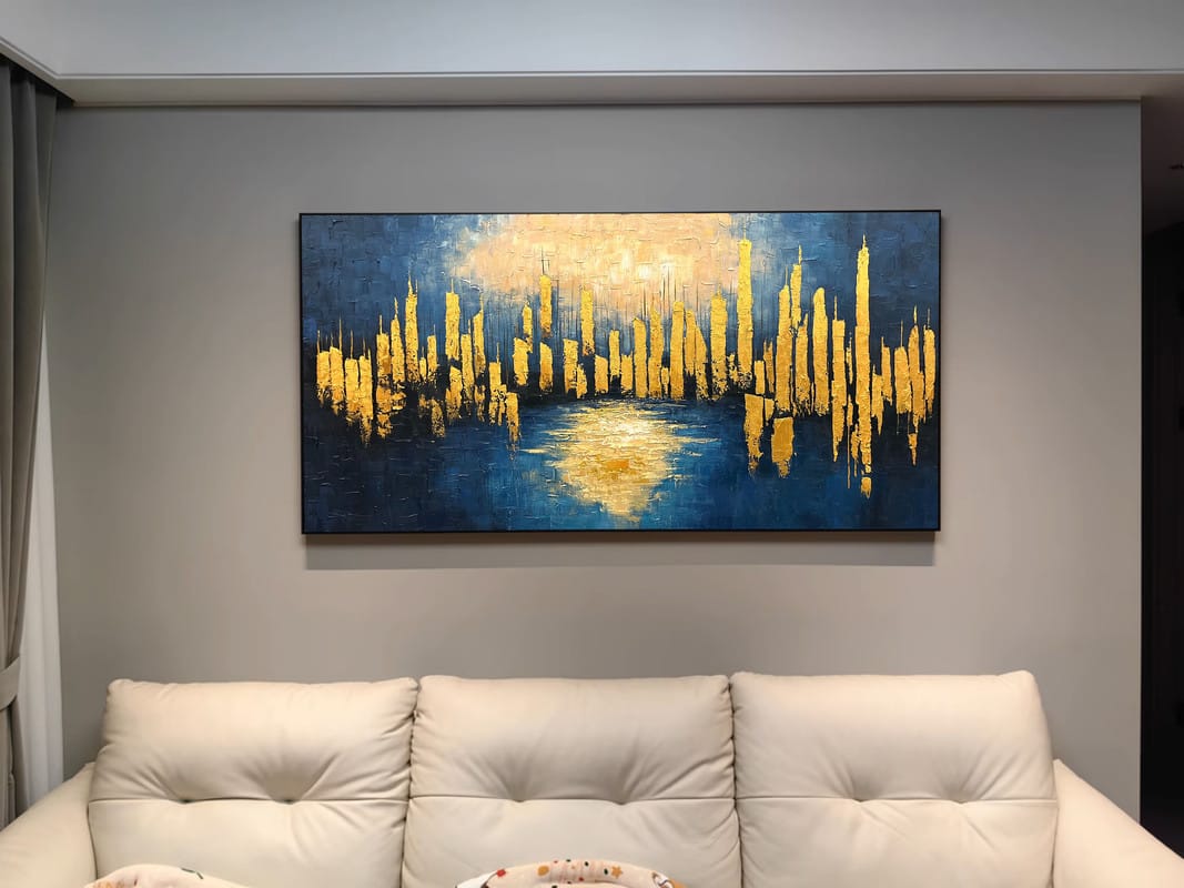 Customer photo review of Abstract Textured Painting Canvas #AT069