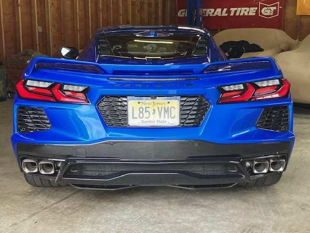 Customer photo review of Chevrolet Corvette C8 License Plate Backing