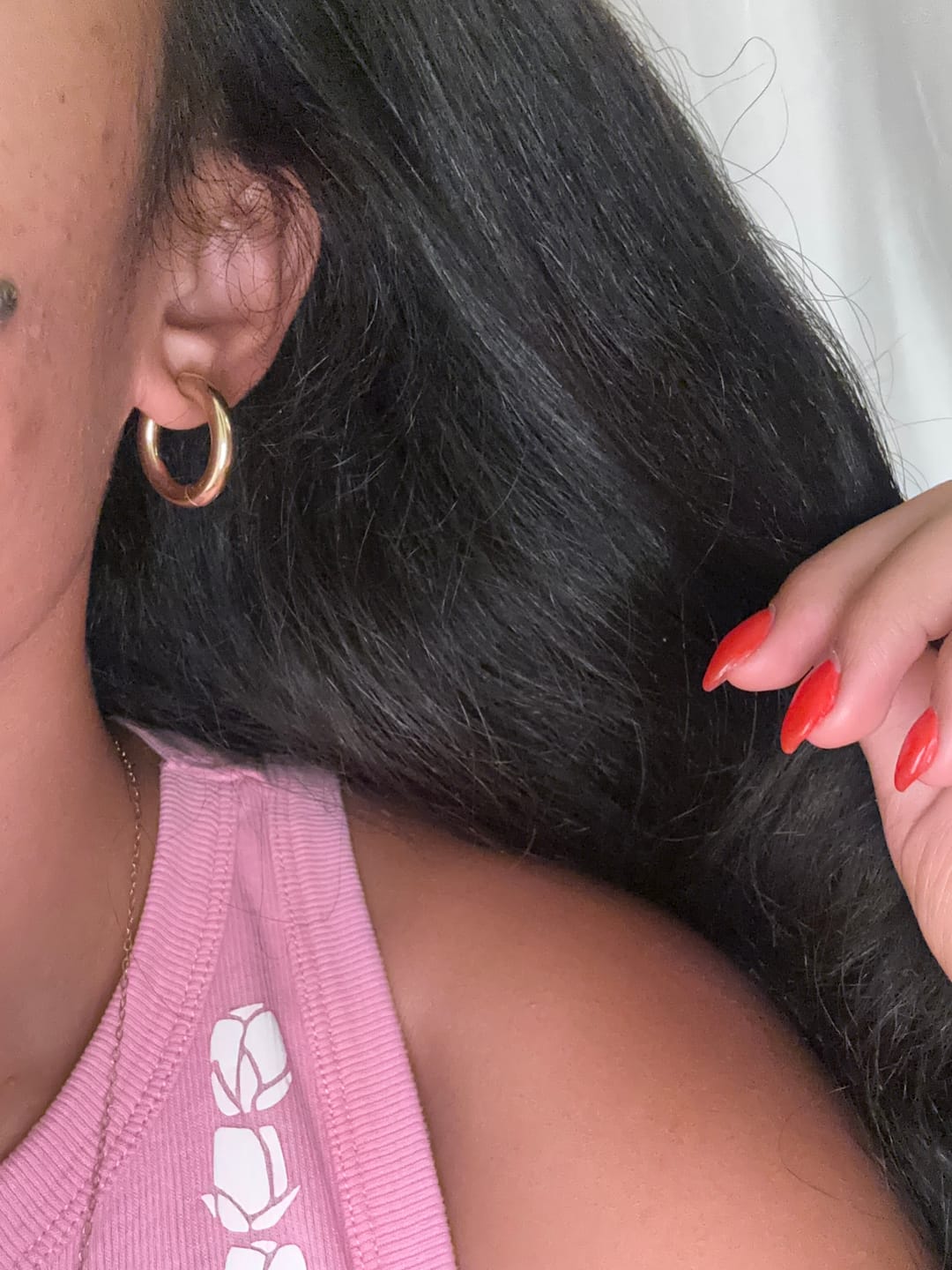 Customer photo review of Chunky Endless Hoops