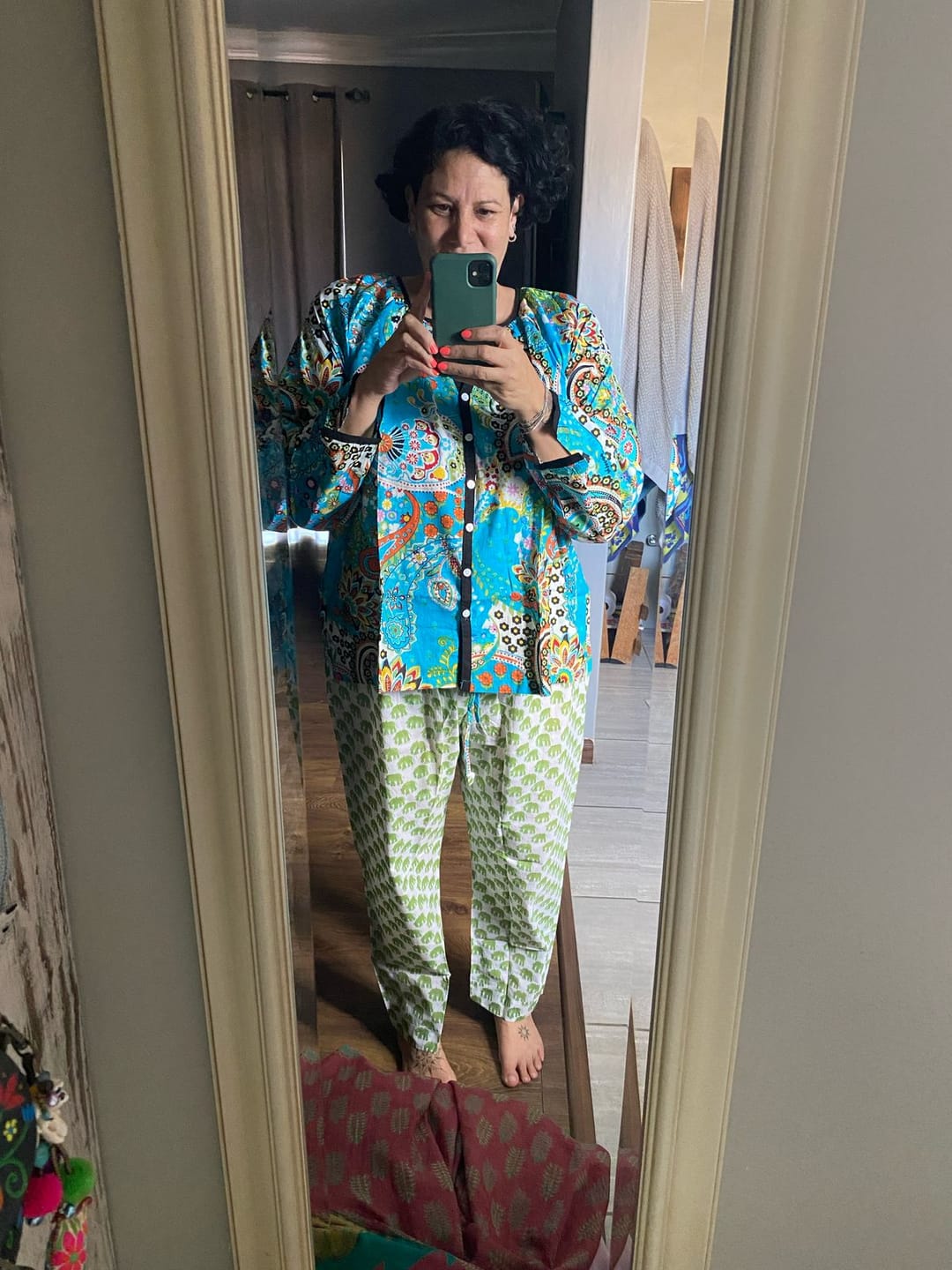 Customer photo review of French PJ's - Green Ellie