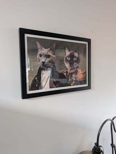 Customer photo review of The General & The Baron  – Custom Vintage Pet Portrait