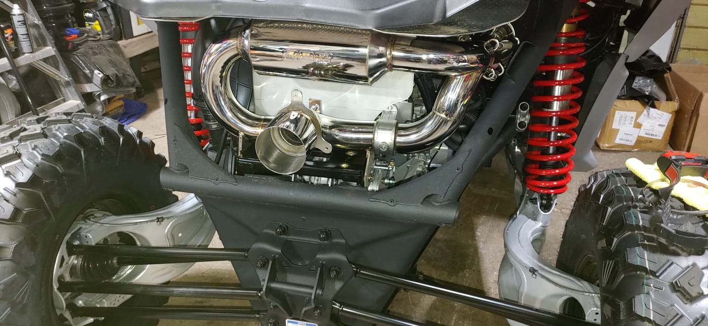 Customer photo review of RPM X3 E-Valve Slip On Exhaust Sport Muffler Can-Am Maverick X3 Turbo R & RR 2017-2025