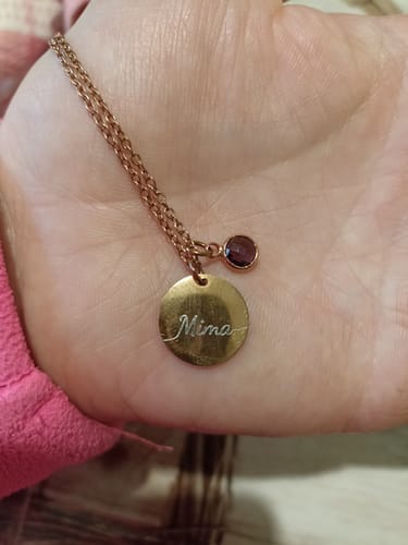 Customer photo review of Ogrlica: Name Birthstone