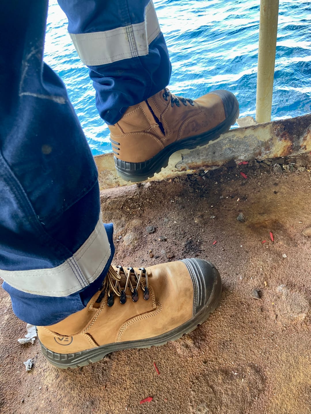 Customer photo review of Brawn Safety Work Boots Dark Brown