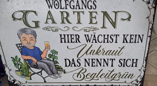 Customer photo review of Personalisiertes Gartenschild mit Namen Anpassbar