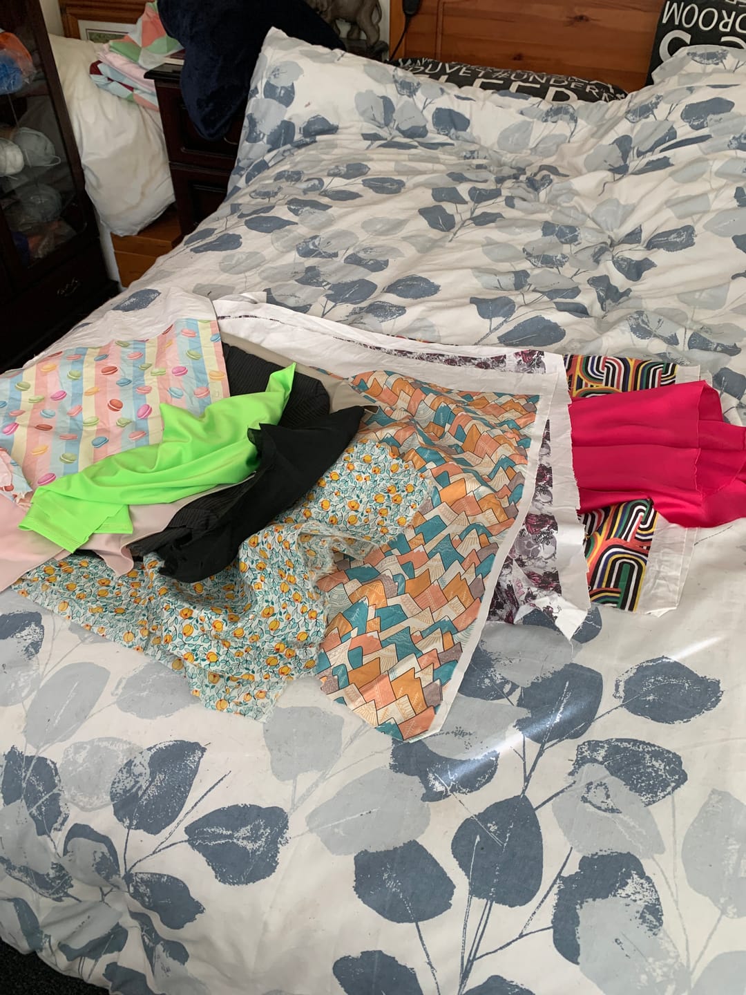 Customer photo review of 1kg Mixed Remnants Fabric Bag- Huge Variety